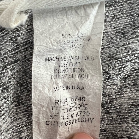 Poetry Gray Slouchy Ruched Draped Shoulders Dress Size L - Picture 13 of 16